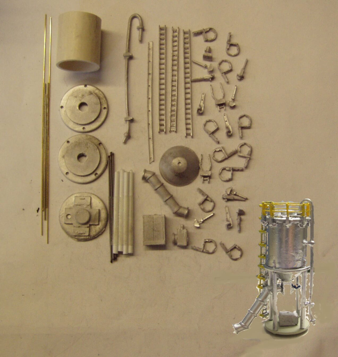 Kit Silo Et Convoyeur M41 échelle N - P&D Marsh - Métal Blanc Non Peint - Neuf