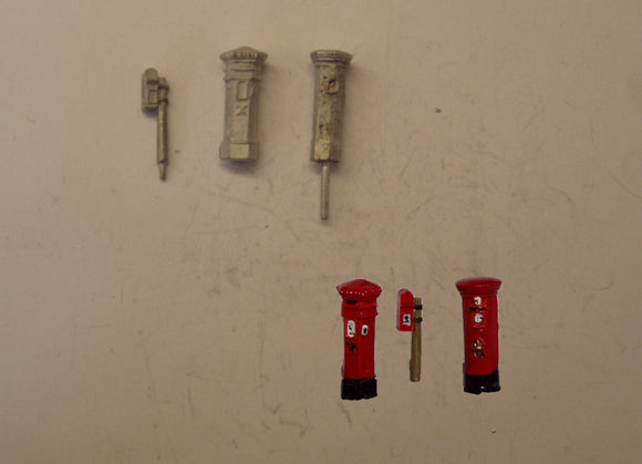 PW114 (1) Post Boxes (3 different types) - OO GAUGE -
