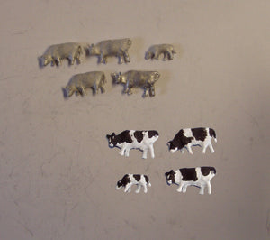 C53 (1) Cows & calf (5) - N GAUGE -