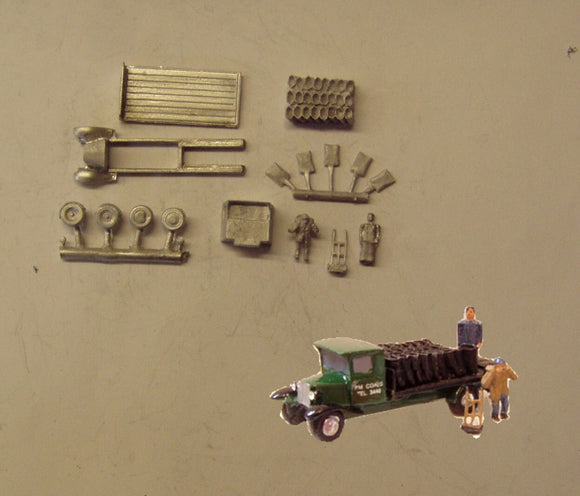 E30 (3) Bedford coal lorry and crew (intro. 1931) - N GAUGE -
