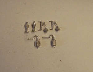 PW126 (1) Wall lamps ( 3 types 2 of each) - OO GAUGE -