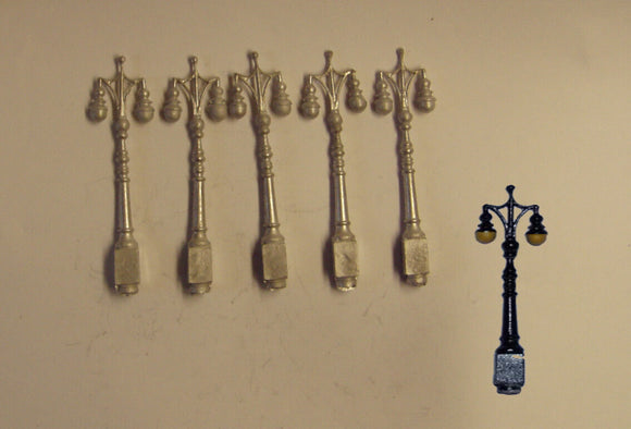 PW131 (1) Ornate double headed electric lamps (5) - OO GAUGE -