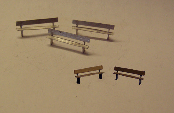 PW210 (1) Short park benches/platform seats - OO GAUGE -
