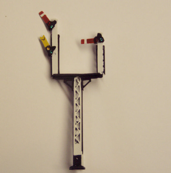 X324R LMS lattice post right hand junction signal with jewels - N GAUGE -